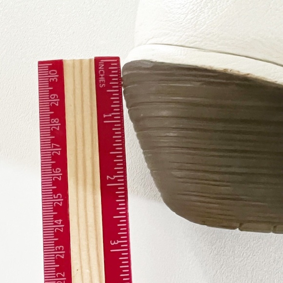 Fly London Peep Toe Wedge White Leather Slip On Shoes EU 37 / US 6.5-7 So Comfy! - Picture 9 of 12